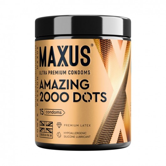 Точечные презервативы MAXUS 2000 Amazing Dots с железным кейсом - 15 шт. - Maxus - купить с доставкой в Пушкино
