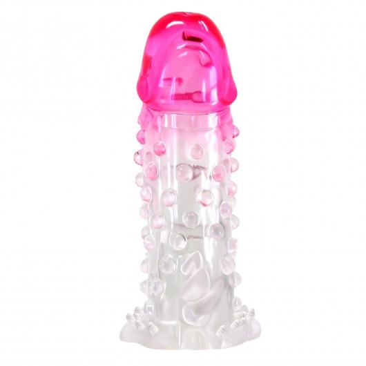 Прозрачно-розовая насадка на пенис Wilford - 13,5 см. - Baile - в Пушкино купить с доставкой