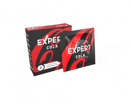 Презервативы с ароматом колы Expert Cola - 3 шт. - Expert - купить с доставкой в Пушкино