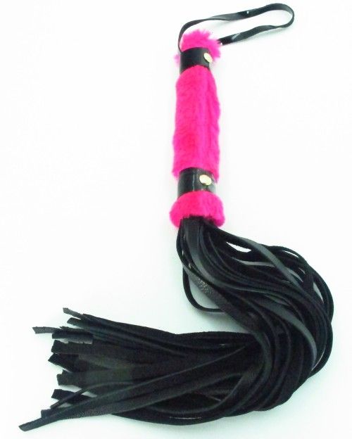 Нежная плеть с розовым мехом BDSM Light - 43 см. - БДСМ Арсенал - купить с доставкой в Пушкино