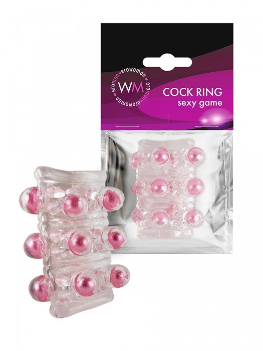 Прозрачная сквозная насадка на пенис с цветными шариками - Erowoman-Eroman - в Пушкино купить с доставкой