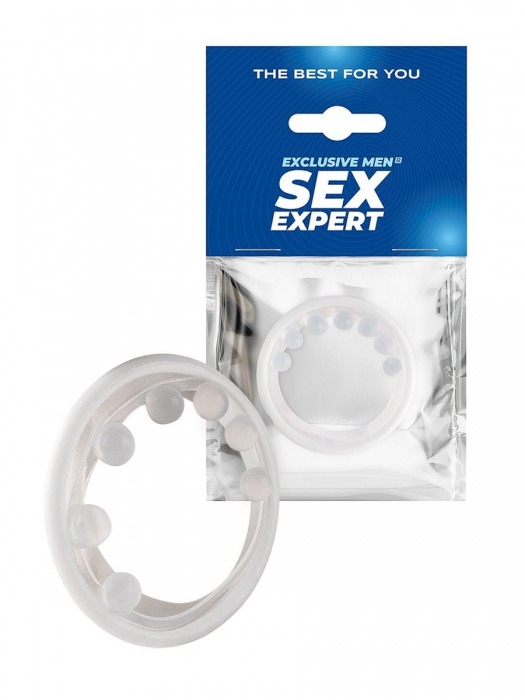 Эрекционное кольцо с мягкой стимулирующей насадкой - Sex Expert - в Пушкино купить с доставкой