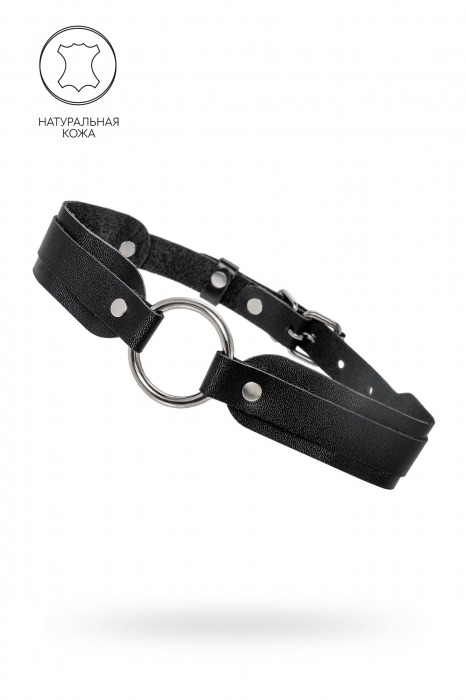 Черный кожаный чокер-ошейник со скруглёнными углами - Pecado - купить с доставкой в Пушкино
