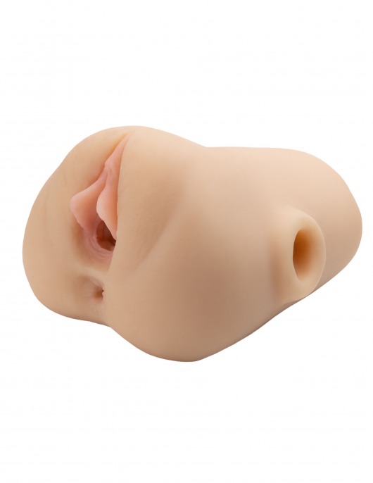 Телесный мастурбатор с вибрацией Double Pounder Vibrating Squeeze Stroker - Pipedream - в Пушкино купить с доставкой