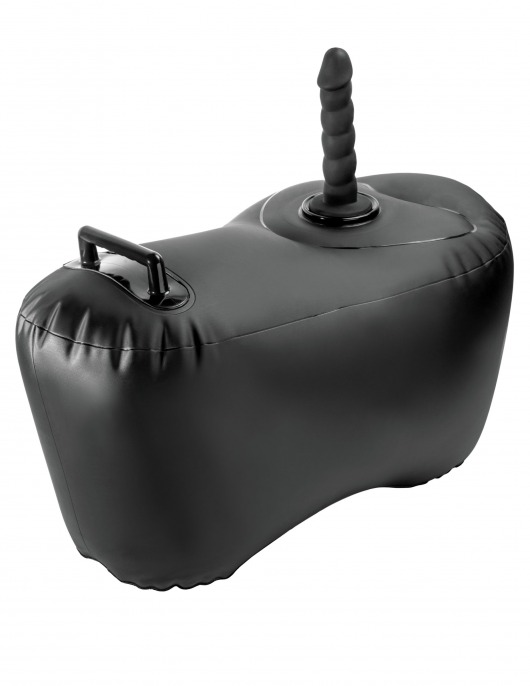 Черное надувное кресло с платформой для фиксации дилдо Body Dock Inflatable Love Seat - Pipedream - купить с доставкой в Пушкино