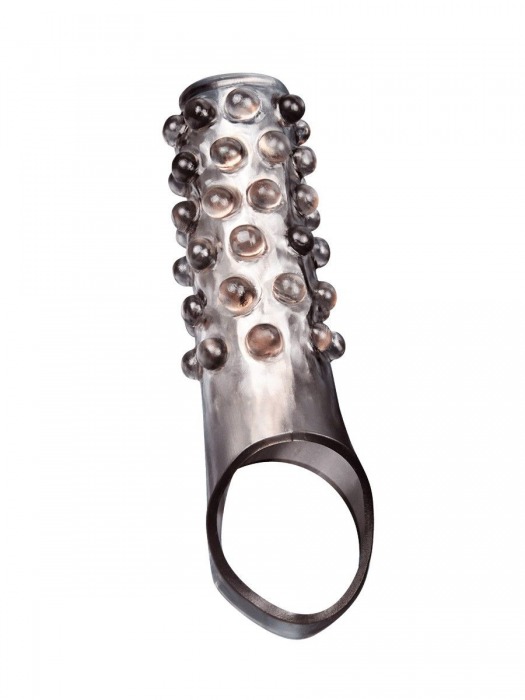 Дымчатая насадка на пенис с выпуклостями - 11 см. - Sex Expert - в Пушкино купить с доставкой