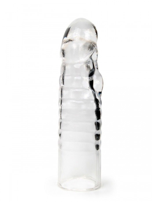 Прозрачная закрытая насадка на член - 15 см. - Sex Expert - в Пушкино купить с доставкой