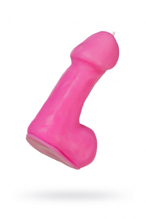 Розовая свеча в форме пениса - 47 гр. - Pecado - купить с доставкой в Пушкино