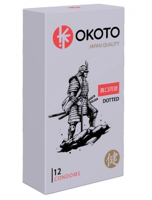 Точечные презервативы OKOTO Dotted - 12 шт. - Sitabella - купить с доставкой в Пушкино