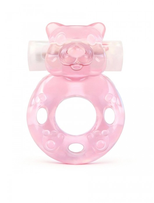 Розовое эрекционное виброкольцо в форме мишки - 1137 - в Пушкино купить с доставкой