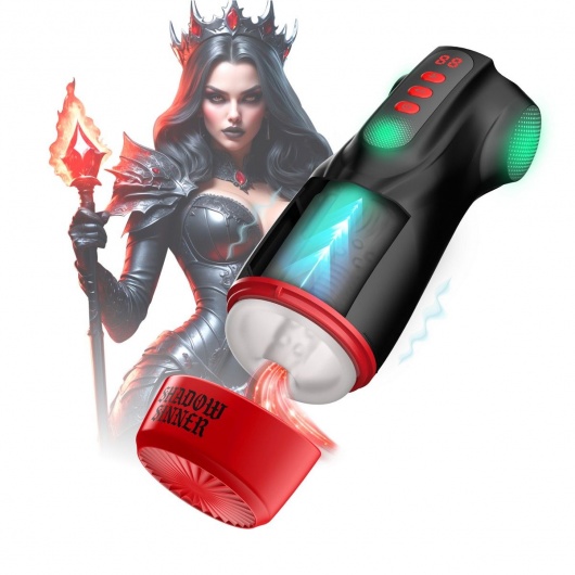 Интерактивный мастурбатор Raven с вакуумом, вибрацией и подсветкой - Shots Media BV - в Пушкино купить с доставкой