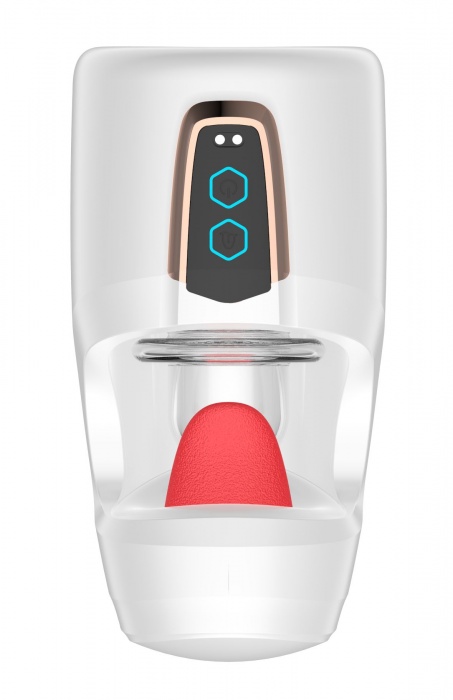 Белый мастурбатор с язычком и возвратно-поступательными движениями - Secwell - в Пушкино купить с доставкой