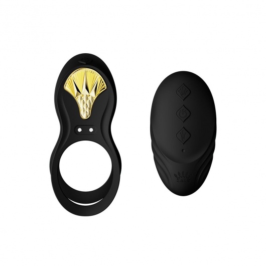 Черное эрекционное виброкольцо Bayek с пультом ДУ - Zalo - в Пушкино купить с доставкой