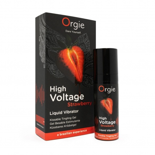 Жидкий вибратор Orgie High Voltage Strawberry - 15 мл. - ORGIE - купить с доставкой в Пушкино