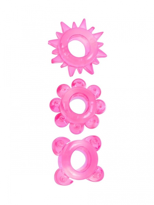 Комплект из 3 розовых эрекционных колец - Erowoman-Eroman - в Пушкино купить с доставкой