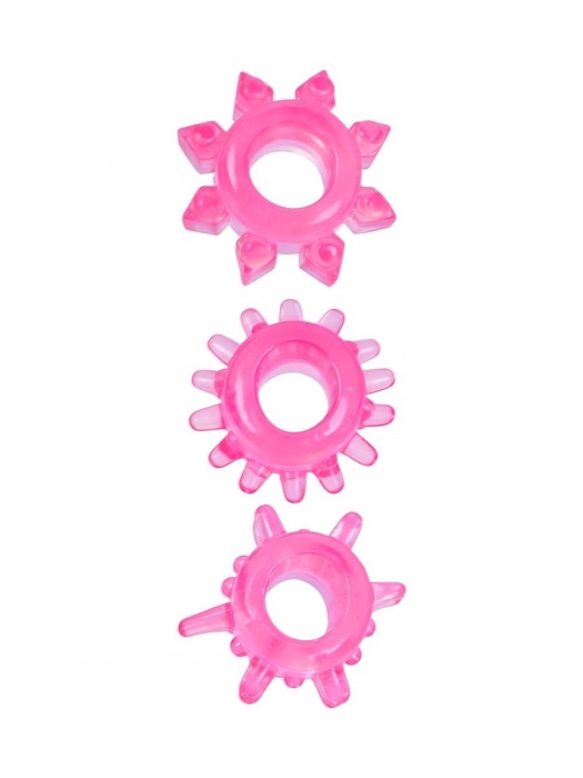 Комплект из трех розовых эрекционных колец - Erowoman-Eroman - в Пушкино купить с доставкой