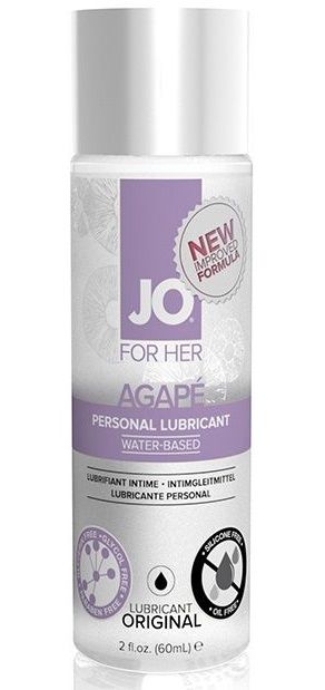 Лубрикант на водной основе для женщин JO AGAPE LUBRICANT ORIGINAL - 60 мл. - System JO - купить с доставкой в Пушкино