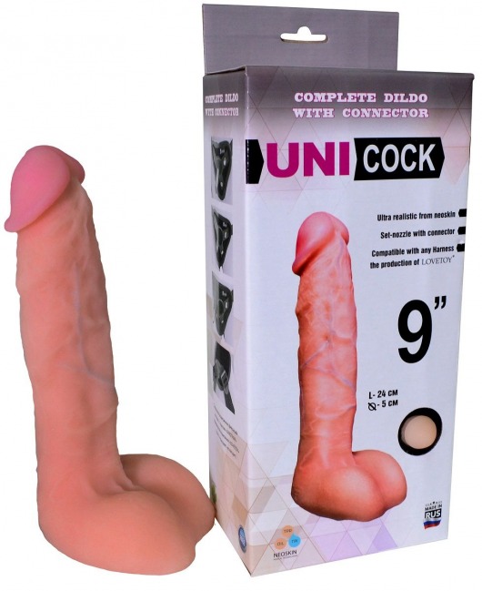Фаллическая насадка Харнесс UNICOCK 9  - 24 см. - LOVETOY (А-Полимер) - купить с доставкой в Пушкино