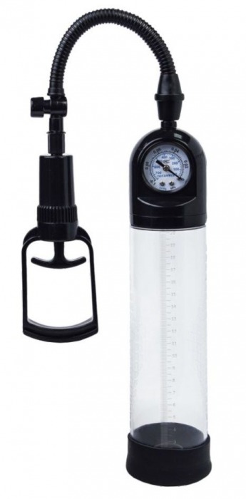 Чёрная вакуумная помпа A-toys с манометром и прозрачной колбой - A-toys - в Пушкино купить с доставкой