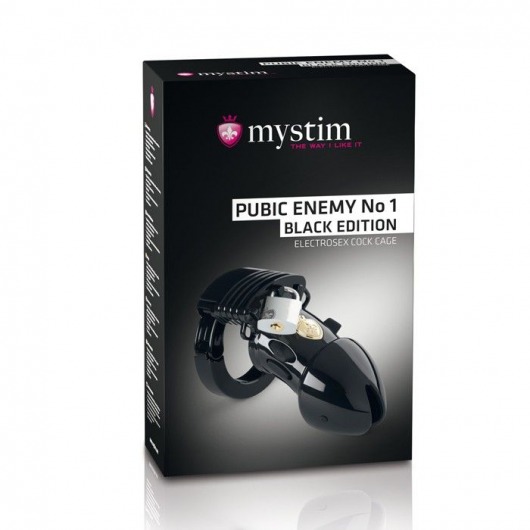 Пояс верности с электростимуляцией Mystim Pubic Enemy No1 Black Edition - MyStim - купить с доставкой в Пушкино