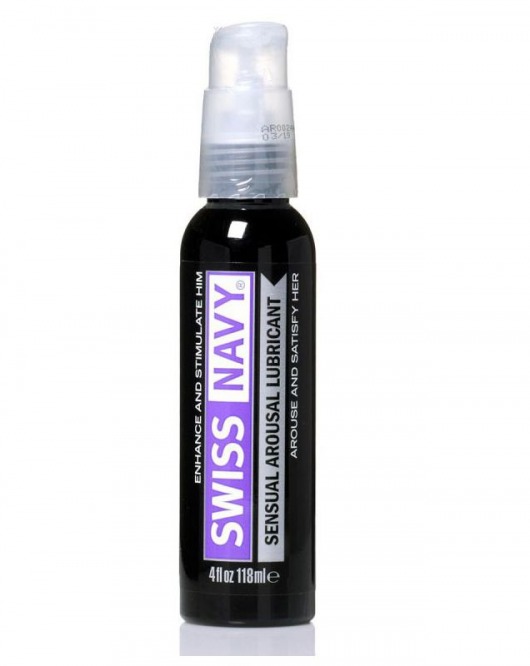 Возбуждающий гель-лубрикант на водной основе Sensual Arousal Lubricant  - 118 мл. - Swiss navy - купить с доставкой в Пушкино