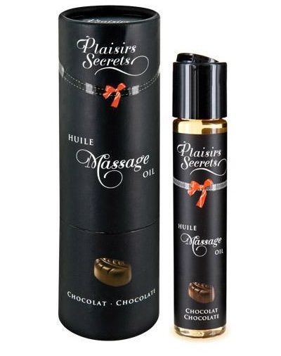 Массажное масло с ароматом шоколада Huile de Massage Gourmande Chocolat - 59 мл. - Plaisir Secret - купить с доставкой в Пушкино
