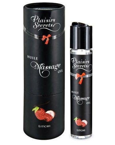 Массажное масло с ароматом личи Huile de Massage Gourmande Litchi - 59 мл. - Plaisir Secret - купить с доставкой в Пушкино