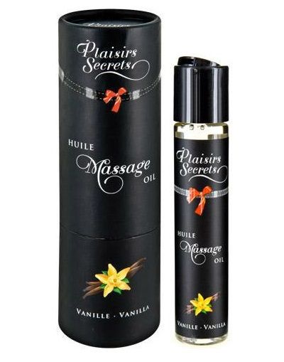 Массажное масло с ароматом ванили Huile de Massage Gourmande Vanille - 59 мл. - Plaisir Secret - купить с доставкой в Пушкино