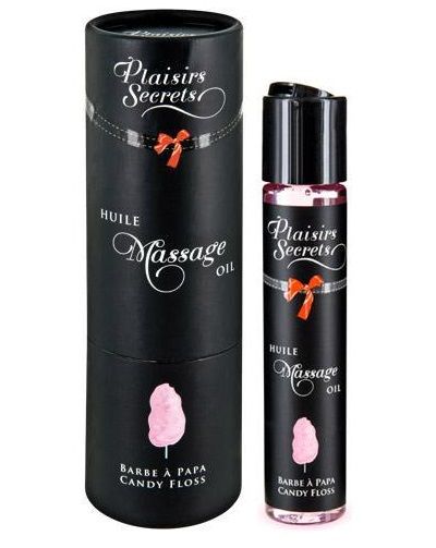 Массажное масло с ароматом сладкой ваты Huile de Massage Gourmande Barbe à Papa - 59 мл. - Plaisir Secret - купить с доставкой в Пушкино
