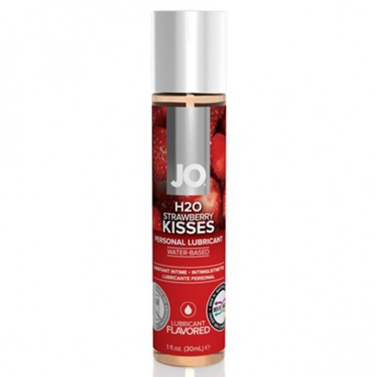 Смазка с ароматом клубники JO Flavored Strawberry Kiss - 30 мл. - System JO - купить с доставкой в Пушкино