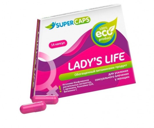 Возбуждающие капсулы Ladys Life - 14 капсул (0,35 гр.) - SuperCaps - купить с доставкой в Пушкино
