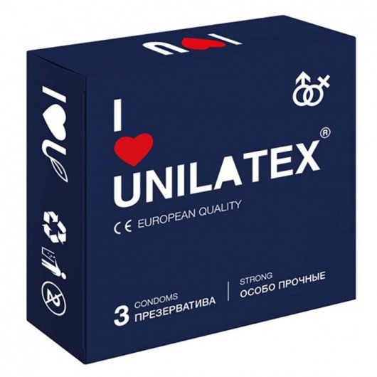 Ультрапрочные презервативы Unilatex Extra Strong - 3 шт. - Unilatex - купить с доставкой в Пушкино