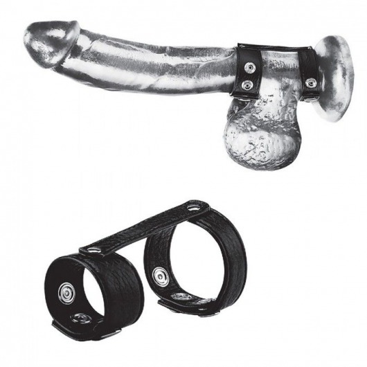 Утяжка на пенис с клёпками Duo Snap Cock And Ball Ring - BlueLine - купить с доставкой в Пушкино