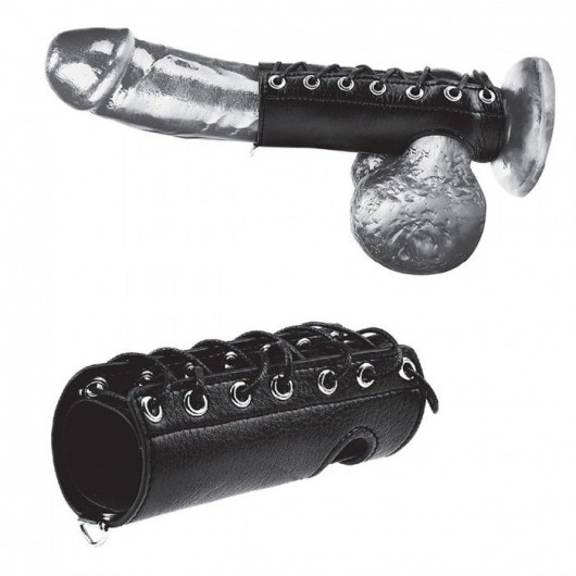 Сбруя на член на шнуровке 5  Cock Sheath - BlueLine - купить с доставкой в Пушкино