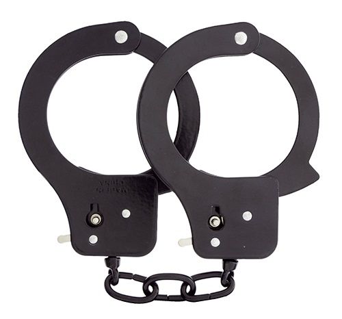 Чёрные наручники из листового металла BONDX METAL CUFFS BLACK - Dream Toys - купить с доставкой в Пушкино