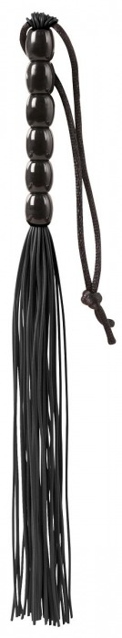 Чёрная мини-плеть из резины Rubber Mini Whip - 22 см. - Blush Novelties - купить с доставкой в Пушкино