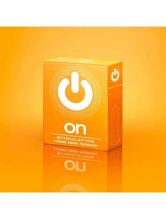Презервативы ON) Stimulation с точками - 3 шт. - ON) - купить с доставкой в Пушкино