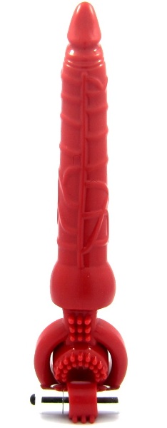 Красная вибронасадка с анальным стимулятором - ToyFa - в Пушкино купить с доставкой