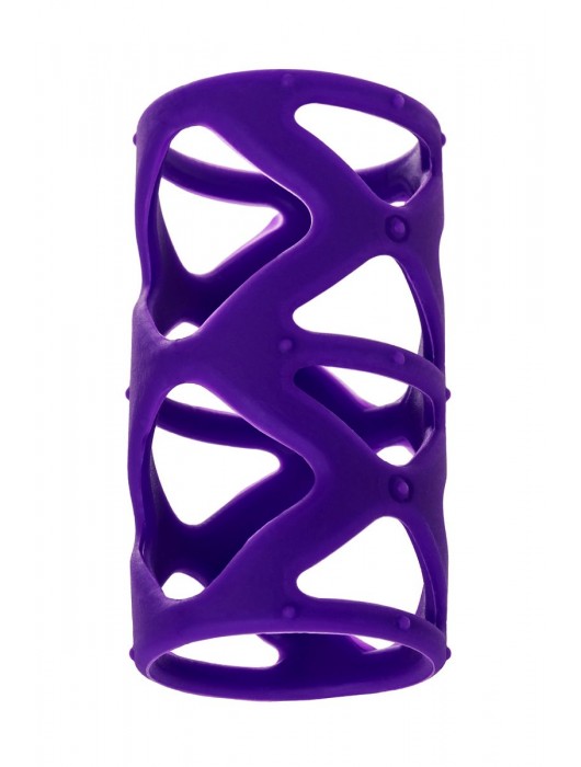 Фиолетовая насадка-сетка на пенис - 7,5 см. - A-toys - в Пушкино купить с доставкой