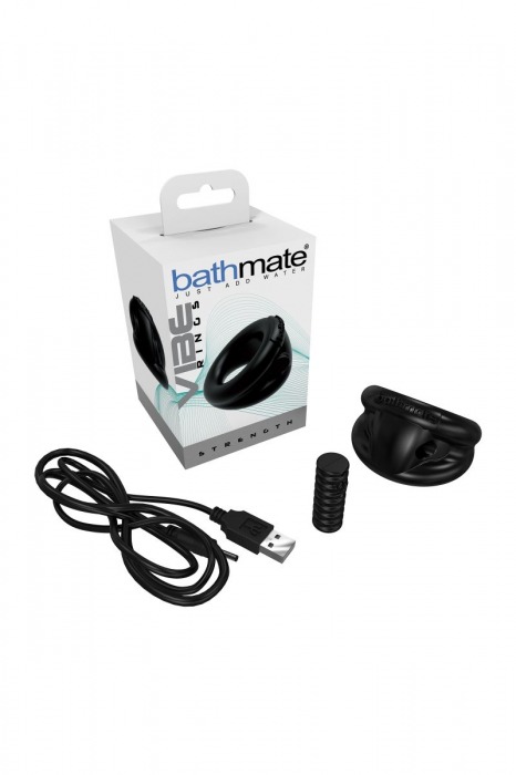 Чёрное эрекционное виброкольцо Strength - Bathmate - в Пушкино купить с доставкой