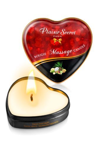 Массажная свеча с ароматом экзотических фруктов Bougie Massage Candle - 35 мл. - Plaisir Secret - купить с доставкой в Пушкино