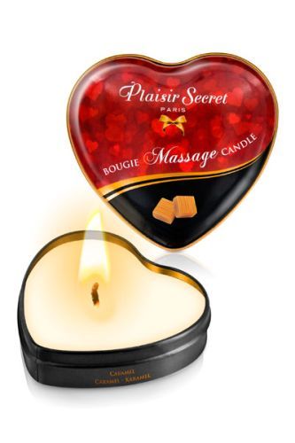 Массажная свеча с ароматом карамели Bougie Massage Candle - 35 мл. - Plaisir Secret - купить с доставкой в Пушкино