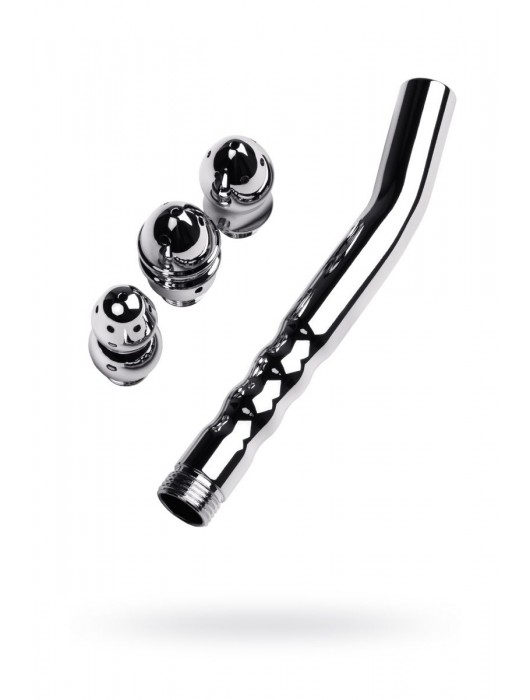 Металлический анальный душ с тремя насадками - ToyFa - купить с доставкой в Пушкино
