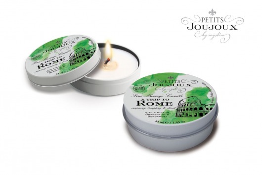 Массажная свеча Petits Joujoux Rome с ароматом грейпфрута и бергамота - 33 гр. - MyStim - купить с доставкой в Пушкино