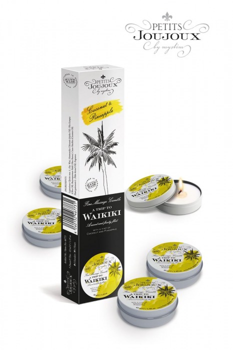 Набор из 5 свечей Petits Joujoux Waikiki Beach с ароматом кокоса и ананаса - MyStim - купить с доставкой в Пушкино
