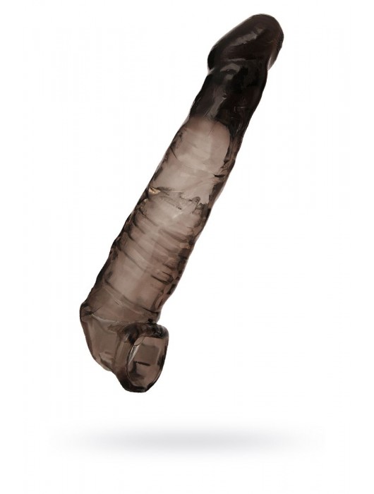 Чёрная насадка на пенис - 22,5 см. - ToyFa - в Пушкино купить с доставкой