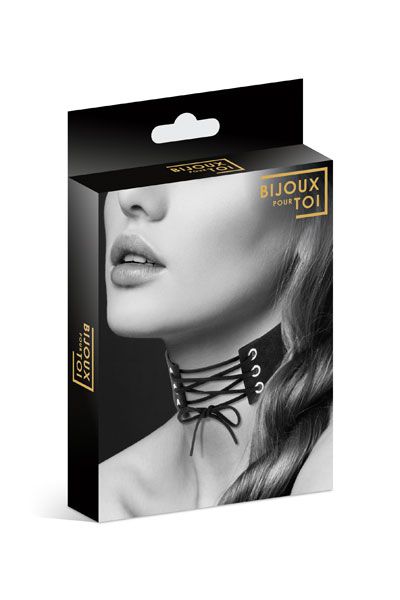 Оригинальный ошейник-чокер со шнуровкой - Bijoux Pour Toi - купить с доставкой в Пушкино