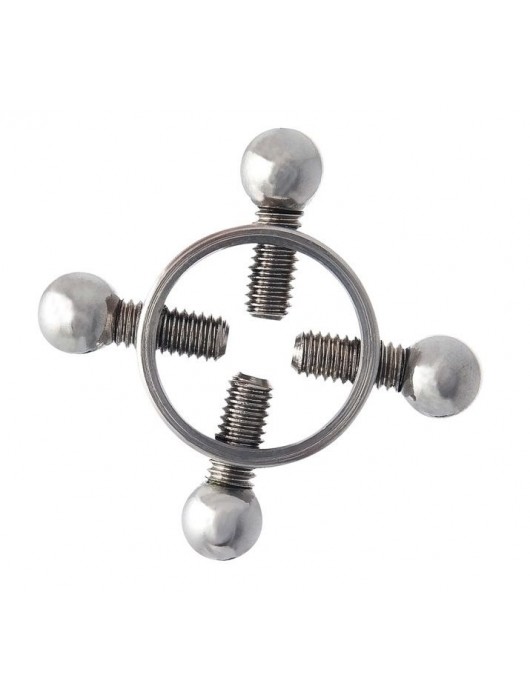 Серебристые зажимы для сосков на винтах - ToyFa - купить с доставкой в Пушкино