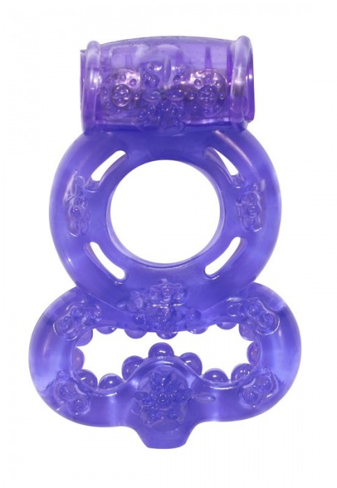Фиолетовое эрекционное кольцо Rings Treadle с подхватом - Lola Games - в Пушкино купить с доставкой
