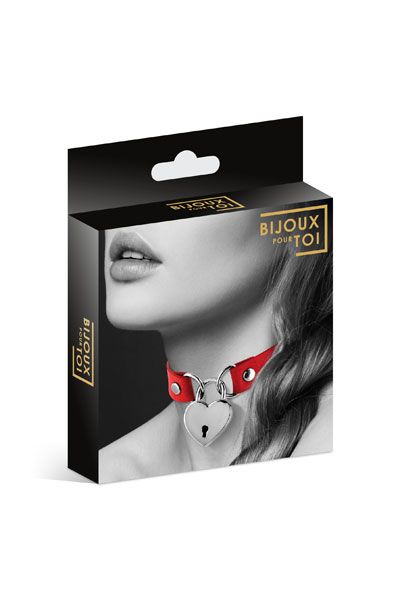 Красный чокер с замком в форме сердца - Bijoux Pour Toi - купить с доставкой в Пушкино